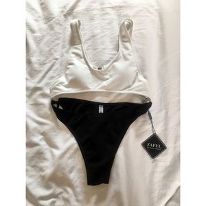 BRAND NEW W/ TAGS - Zaful B&W One Piece Swimsuit